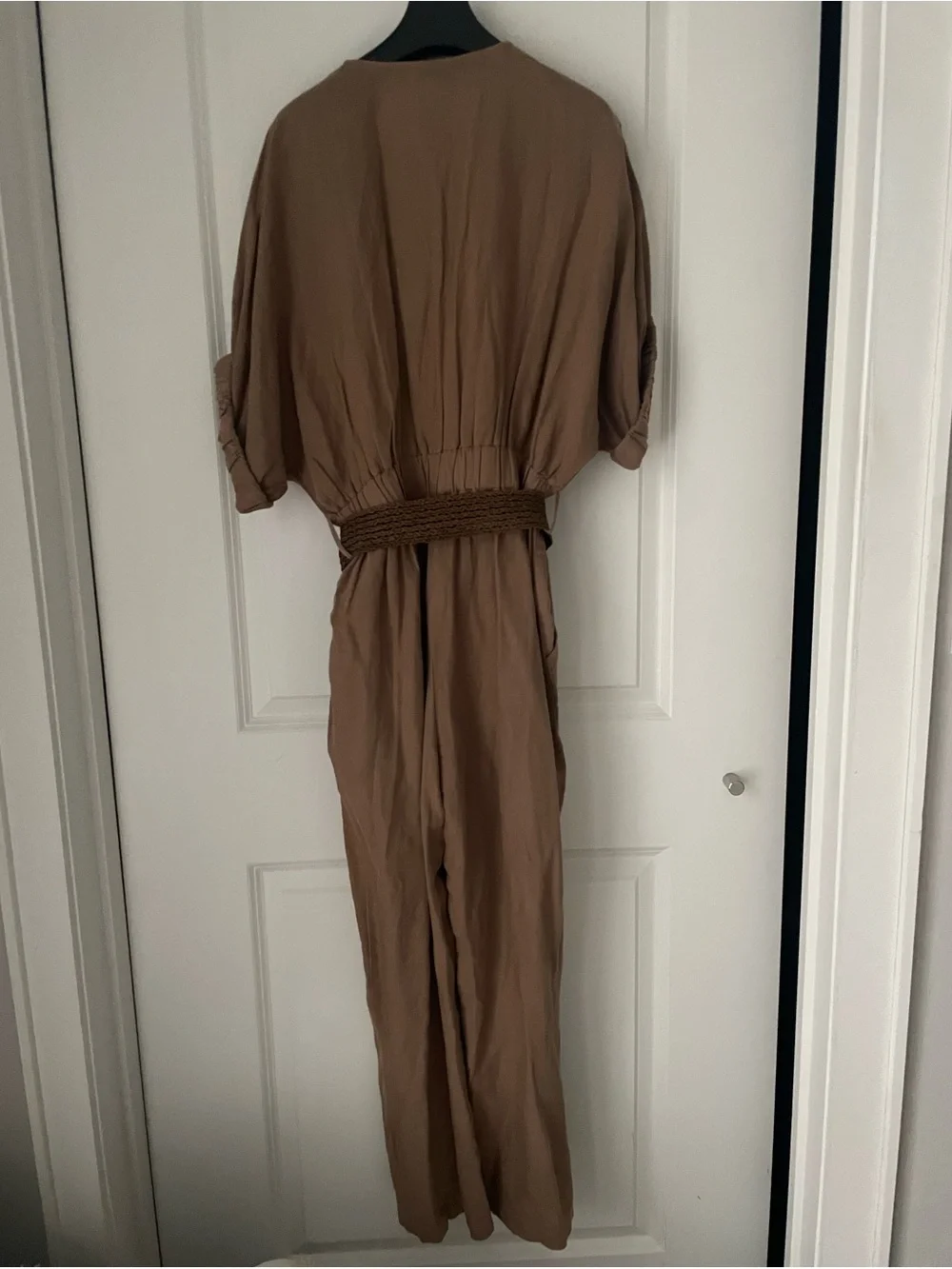Zara belted linen jumpsuit size M